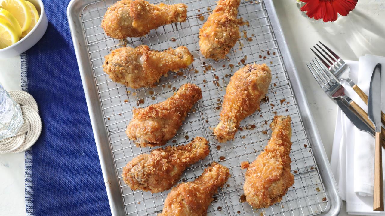 Cereal-Coated Fried Chicken
