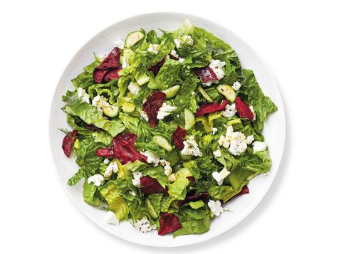 Goat Cheese-Beet Chip Salad