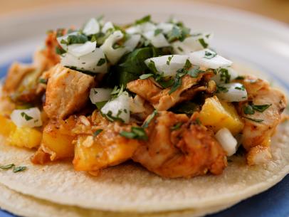 Sunny Anderson makes her Easy Chicken Taco Skewers, as seen on The Kitchen, Season 31.