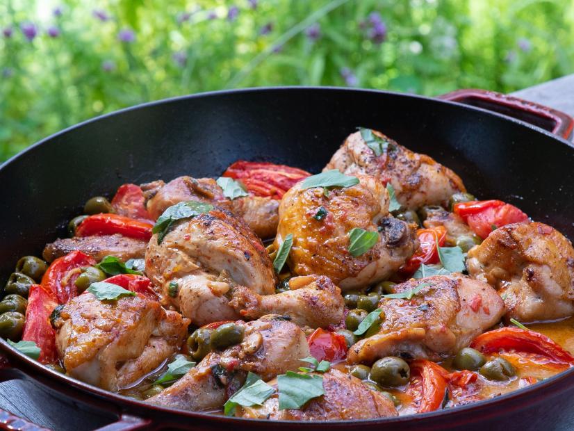 Tuscan Style Roasted Chicken, as seen on Food Network's Symon's Dinners Cooking Out, Season 3.