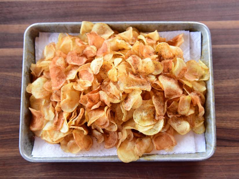 Close-up of Betsy's Potato Chips, as seen on the Pioneer Woman, season 32.