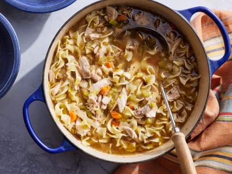 Turkey Soup with Egg Noodles and Vegetables