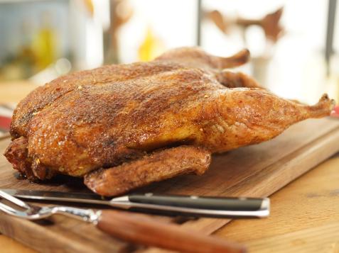 Roasted Whole Duck with Honey, Spices and Oranges