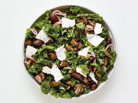 Roasted Mushroom and Kale Salad