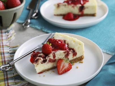 Kardea Brown's Strawberry-Swirl Cheesecake.
