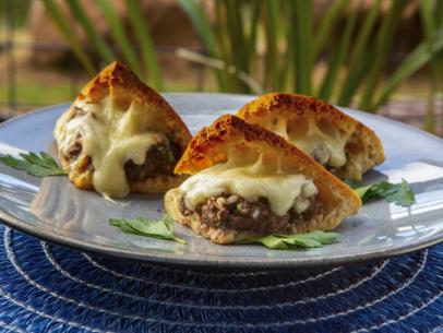 Aarti Sequeira’s Lebanese Beef & Cheese Arayes, as seen on Guy's Ranch Kitchen.