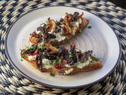 Hunter Fieri’s Morel Mushroom Toasts, as seen on Guy's Ranch Kitchen.