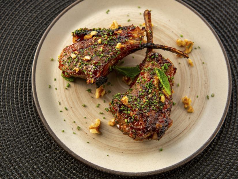 Joe Sasto’s Calabrian Sweet & Sour Lamb Chops, as seen on Guy's Ranch Kitchen.