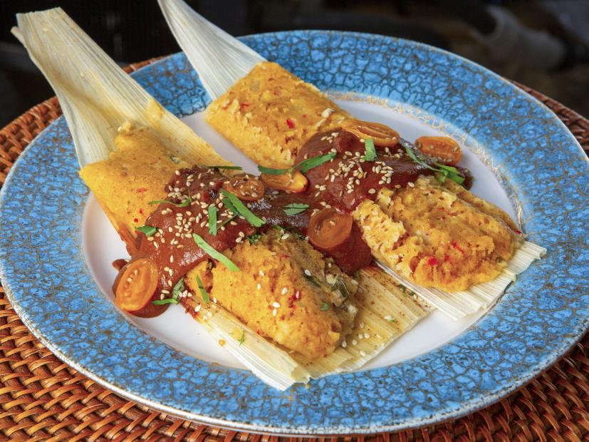 Jose Garces’ Chicken Tamales with Mole, as seen on GRK.