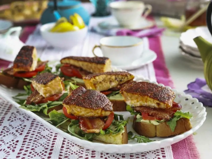 Kardea Brown's Open-Faced Mini Salmon BLTs.