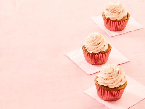 Rosé Cupcakes with Strawberry Swiss Meringue