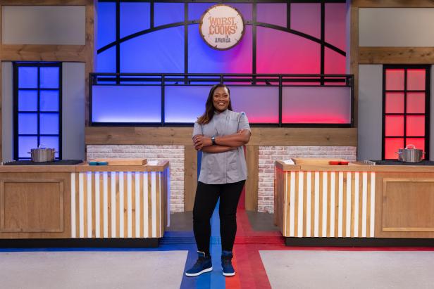 Co-Host Tiffany Derry, as seen on Worst Cooks in America, Season 27, Spoiled Rotten