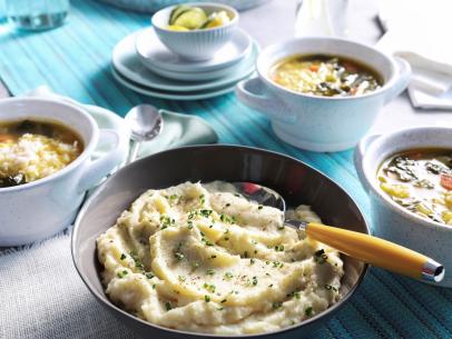Miss Kardea Brown's Mashed Parsnips and Soup Bunch, as seen on Delicious Miss Brown, Season 8.