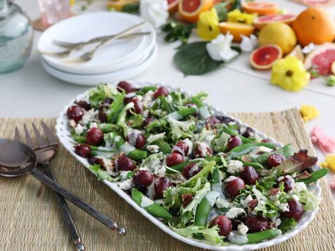 Sugar Snap Pea Salad with Roasted Grapes
