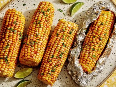 Grilled Corn on the Cob wrapped in Foil