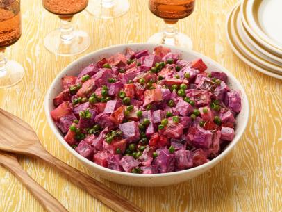 Food Network Kitchen’s Roasted Beet Potato Salad as seen on Food Network.