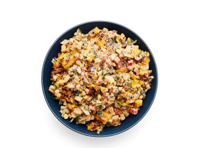 Guy Fieri's CHIPOTLE CORN SALAD WITH GRILLED BACON.
