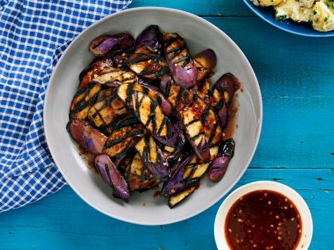 Grilled Eggplant with Spicy Honey