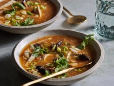 Make Chinese at home with Tyler Florence's Hot and Sour Soup recipe from Food Network Ã mushrooms, ginger and chile paste add flavor and heat.