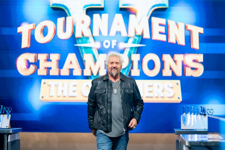 Host Guy Fieri smiles after The Qualifiers, as seen on Tournament of Champions, Season 5.