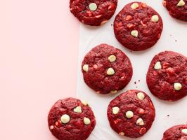 Red Velvet–White Chocolate Cookies