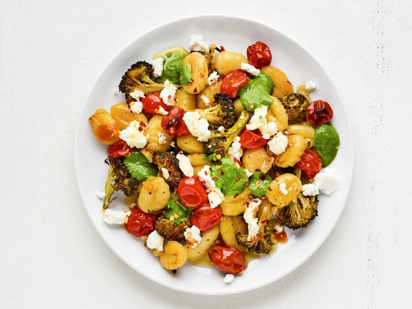 SHEET-PAN ROASTED GNOCCHI AND VEGETABLES. Weeknight Cooking. pasta.