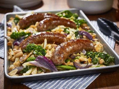 Mary Berg's Seared Sausage Veg and Palenta, as seen on Mary Makes it Easy S3