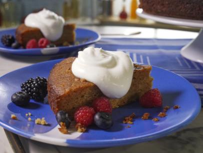 Geoffrey Zakarian's Pistachio Greek Honey Cake Beauty, as seen on The Kitchen, Season 36.