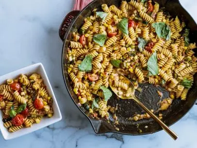 Close-up of Easy Corn Pasta