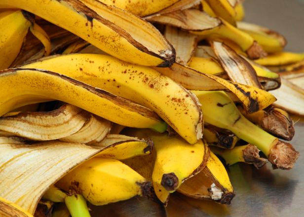 many yellow banana peels just Peel to store organic waste