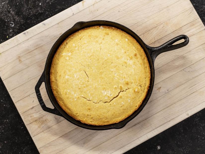 Close-up of Brown Butter Skillet Cornbread
