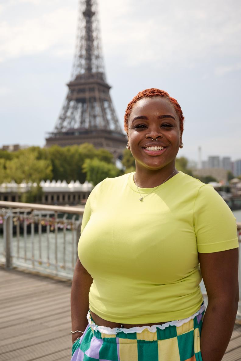 Contestant DeAndra Bailey, as seen on Next Baking Master: Paris, Season 1.