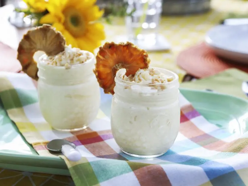 Kardea Brown's Homemade Pineapple Whip with Toasted Coconut and Macadamia Nuts.