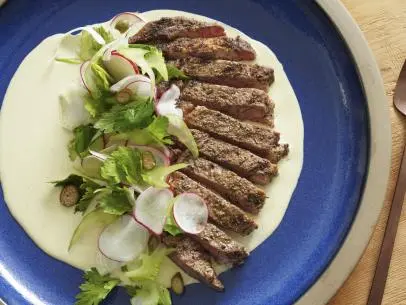 Michael Symon's Grilled Ribeye With Tonnato Sauce Beauty, as seen on The Kitchen, Season 37