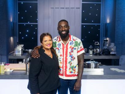 Host Eric Adjepong and Chef Alex Guarnaschelli, as seen on Alex vs America, Season 4.