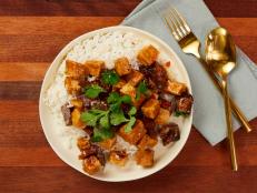 Crispy Szechuan-style eggplant and tofu, as seen on Food Network Kitchen Live.