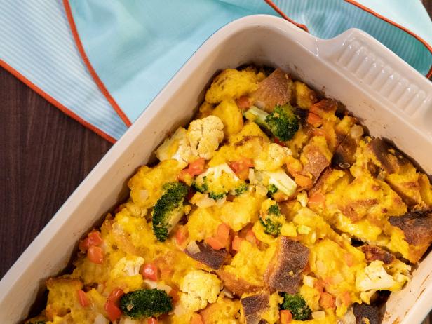 Veggie Dinner Strata beauty, as seen on Food Network Kitchen Live.
