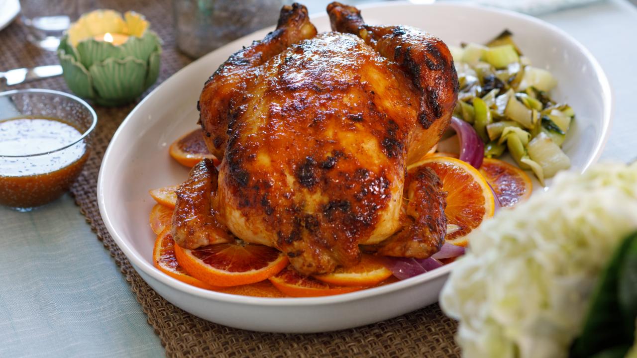 Orange-Glazed Roast Chicken