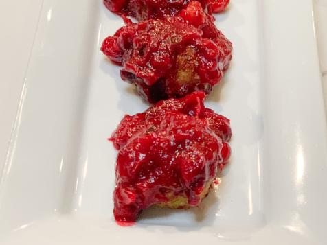 Thanksgiving Meatballs with Cranberry Glaze