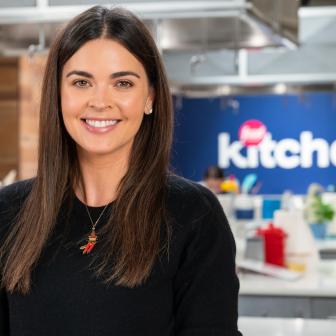 Katie Lee, as seen on Food Network Kitchen Live.