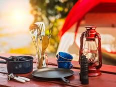 Whether you're going backyard camping or camping in the woods, make sure you have everything you need for eating and sleeping well while doing it.