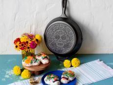 The limited-edition skillet and pan were made in collaboration with Mexico City-based artist Lourdes Villagómez.