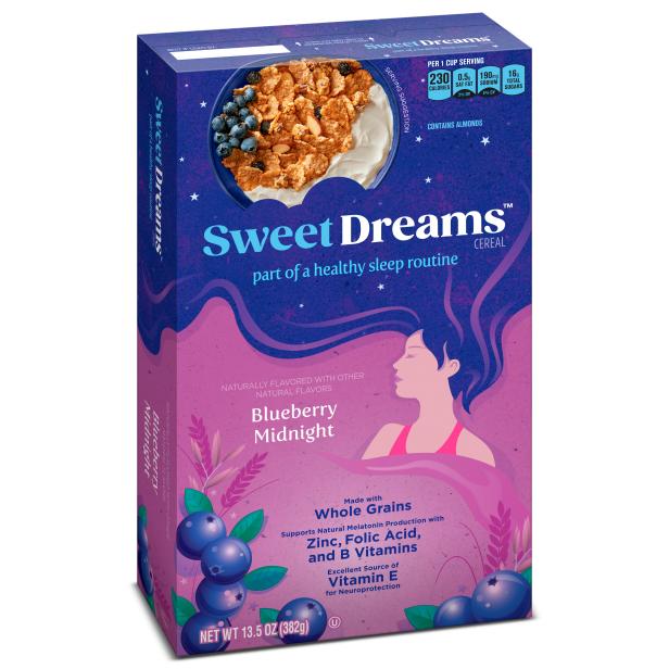 Sweet Dreams cereal. They contain vitamins and minerals meant to boost melatonin.