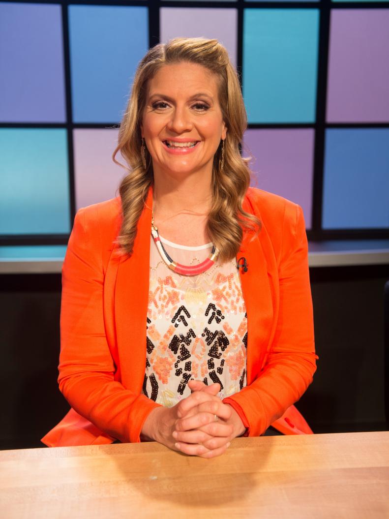 Guest judge Amanda Freitag as seen on Food Network's Chopped Junior, Season 1.