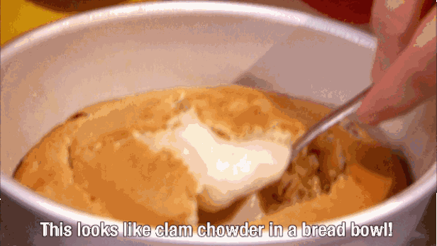 Susan's clam chowder cake