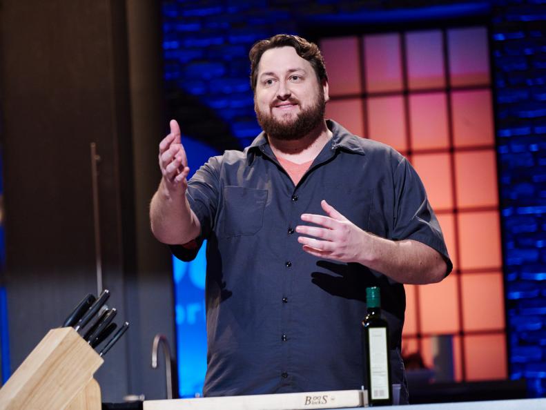 Finalist Jay Ducote performs the Mentor Challenge, Introductory Videos, as seen on Food Network Star, Season 11.