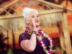 Guest Judge Anne Burrell during the Star Challenge, Tiki Takeover, as seen on Food Network Star, Season 12.
