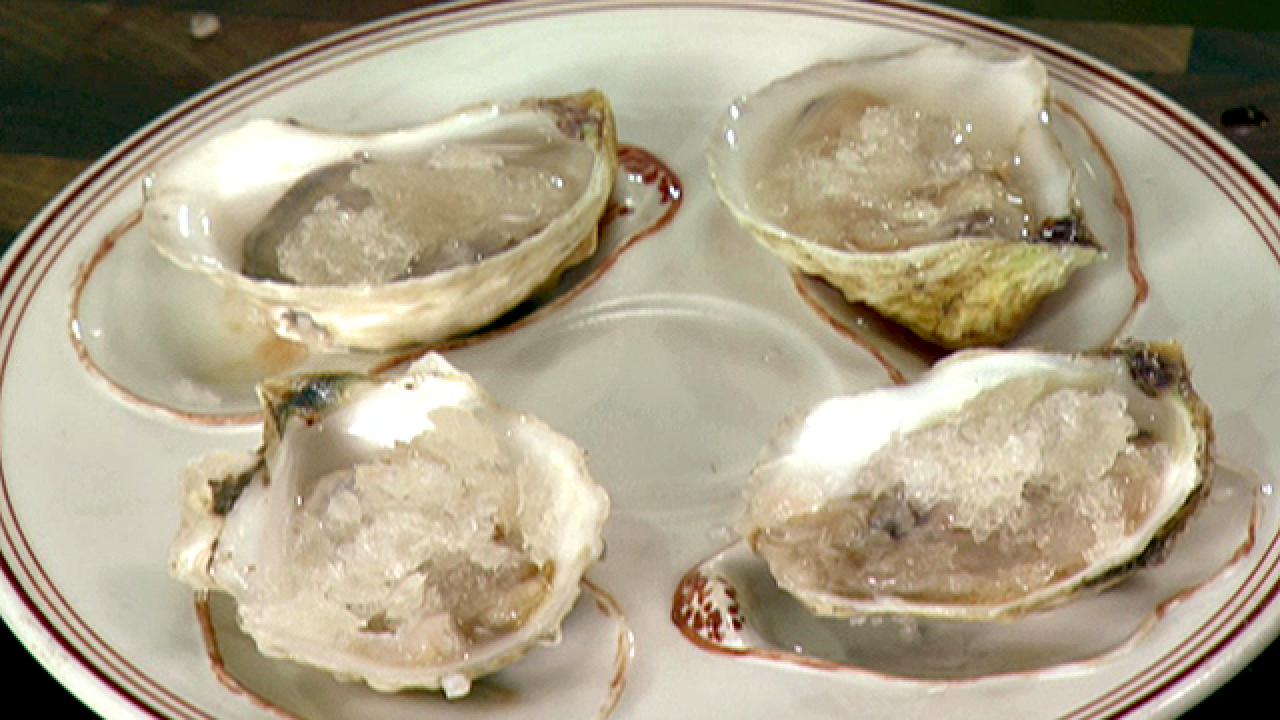 Oysters With Prosecco Granita