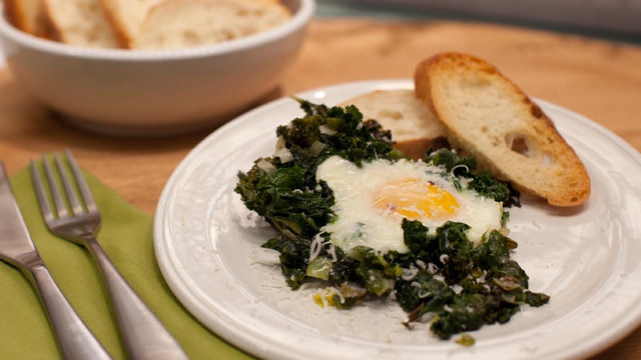 Katie's Creamy Kale and Eggs