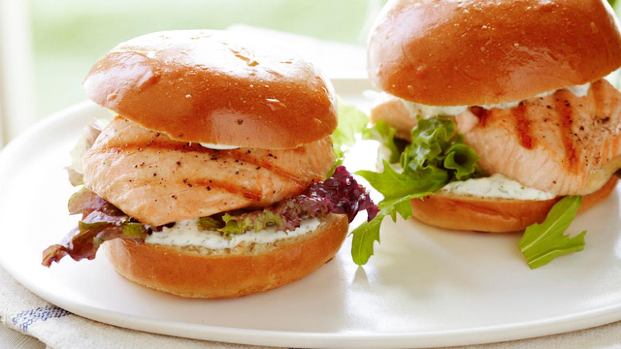 Ina's Grilled Salmon Sandwich